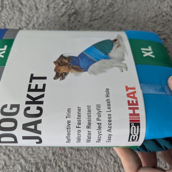 NWT 32 Degrees Heat/Water Resistant & Reflective Dog Jacket, L & XL - Picture 2 of 5